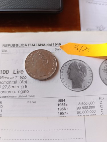 Moneta 100 lire del - lire,