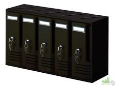 CASSETTA ALUBOX POSTA CASELLARIO BUCA LETTERE CONDOMINIO 5 POSTI GHISA 52x17x30h