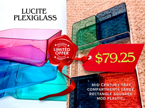 Vassoio scomparti lucite - vassoio,