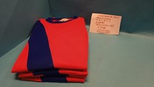 Maglie Calcio Stock 6 pezzi Rosso e blu con numeri dietro taglia L'70-80 Vintage