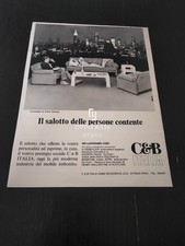 1968 SALOTTO CORONADO DESIGN TOBIA SCARPA C&B ITALIA  VINTAGE AD PUBBLICITA