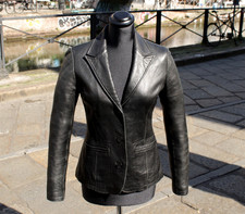 Giacca Pelle Vintage Blazer da