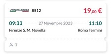 Biglietto treno Firenze S.M.N