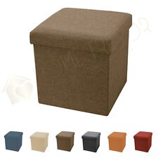 Pouf Contenitore Cassapanca Pouff Pieghevole Cubo Poggiapiedi Divano in Tessuto 