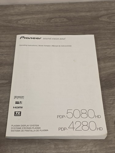 Pioneer plasma manuale - tv,