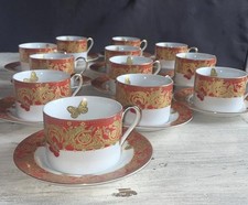 Servizio In Porcellana Francese 12 Tazze Da Tea Anni 50