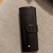 Montblanc 147 custodia in pelle nera importazione Giappone rara