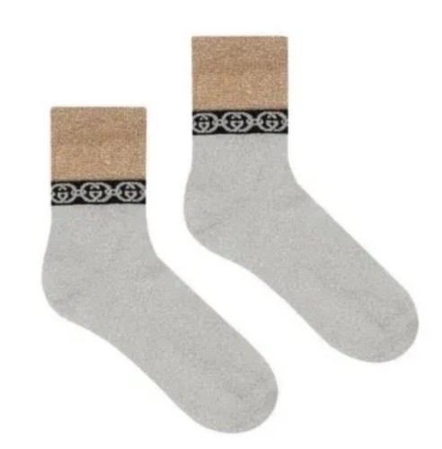 Calze gucci argento oro - gg, argento/oro