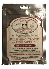 Cape Cod Polishing Cloth, panno per lucidatura, confezione da 2, Fine Metal Polish, lucidatura orologi