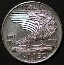 Italia 50 Centesimi 1941 KM#