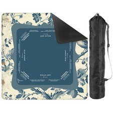 Tappetino Mahjong Blu Floreale