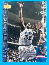 SHAQUILLE O'NEAL 49 Orlando Magic NBA 1994 Upper Deck Basket FIRMA ORO