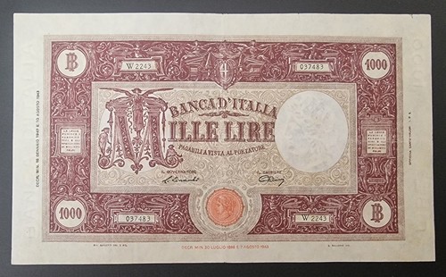Rara mille 1000 lire - mille, barbetti
