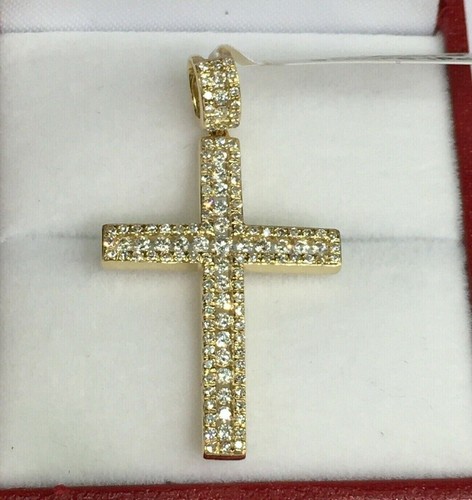 Ciondolo croce diamante creato
