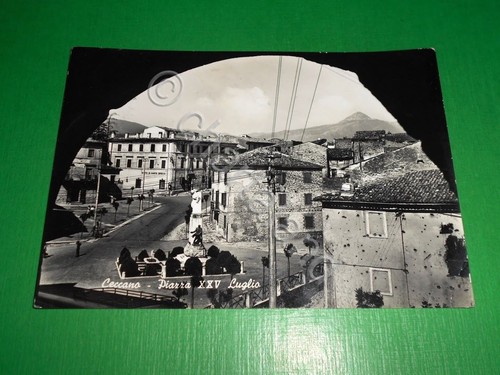 Cartolina ceccano piazza xxv - ceccano,