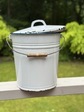 Secchio Smaltato Blu Bianco