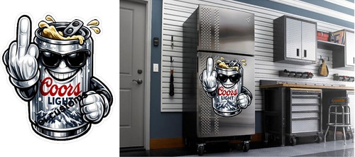 Coors light beer wall - light,
