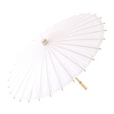 Ombrello Parasole Bianco Matrimonio in Carta e Legno Diametro 84 cm