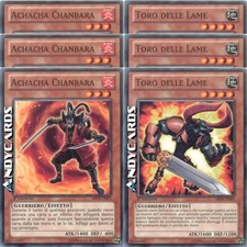 3x ACHACHA CHANBARA +3x TORO DELLE LAME • Comune ABYR IT003 ABYR IT002 • YUGIOH