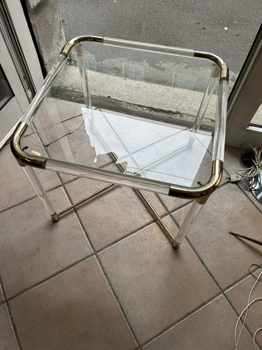 Tavolino 70s vetro lucite - tavolino,