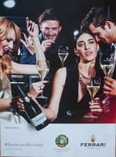 Pubblicità Advertising Werbung Italian Clipping 2019 CHAMPAGNE FERRARI BRUT .