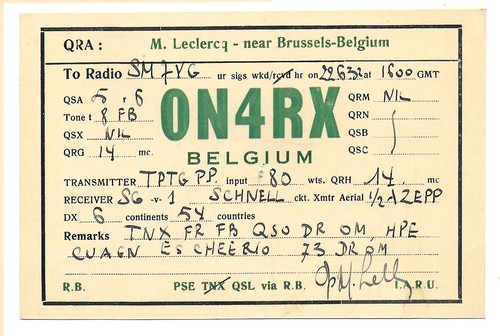 Radio qsl on4rx vicino - on4rx, a