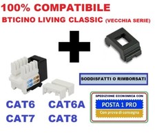 presa di rete dati rj45 compatibile bticino living classic nero (vecchia serie)