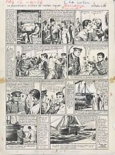 SERGIO MOLINO - TAVOLA ORIGINALE 22 riduzione a fumetti de: La vita di SALGARI