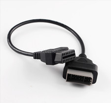 For Nissan 14 Pin OBD1 to 16 Pin OBD2 Diagnostic Tool Adapter Cable Black 30cm