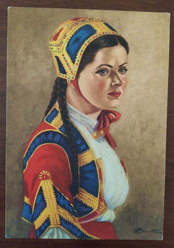 9921 cartolina costumi - costumi, sardi