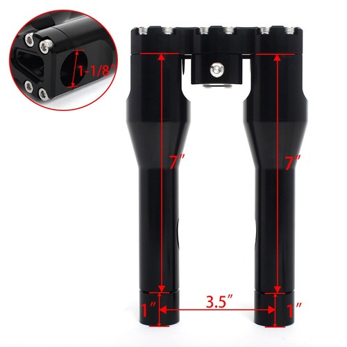 Riser manubrio nero - 7"8",