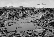 Cartolina lago garda mappa - lago,