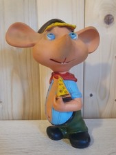 TOPO GIGIO in gomma con formaggio 1960. Italocremona by Maria Perego Anni 60