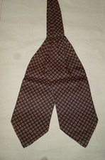 Ascot Foulard da Collo Cravatta Pura Seta 100% Sciarpa Sergio Zagarese Vintage