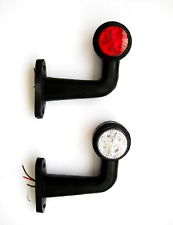 2 LED Rosso/Bianco Luci di Ingombro 24V Volt Hgv Rimorchio Horsebox Camper Van