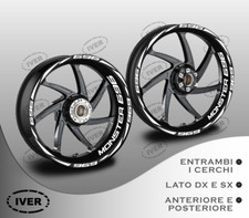 Adesivi cerchi moto ducati monster 696 bianchi