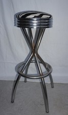 Sgabello cromato con - sgabello,