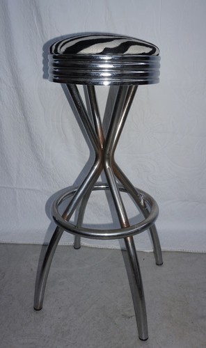 Sgabello cromato con - sgabello,