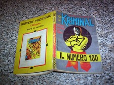 KRIMINAL N.100 ORIGINALE CORNO BUONO TIPO SATANIK-FORD-DIABOLIK-MAGNUS-KILLING