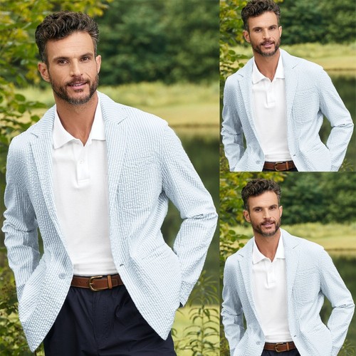 Tuta uomo seersucker righe - seersucker,