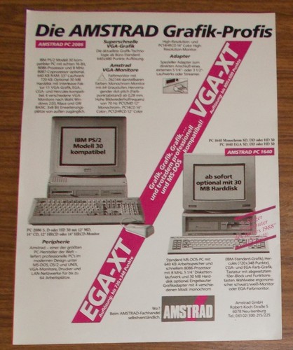Rara pubblicità amstrad - rara, pc