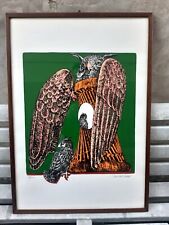 TRUBBIANI VALERIANO serigrafia TRISTE COVATA 50x70cm 188di250 in cornice e vetro