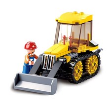 Sluban 0377D - Piccolo Bulldozer Ruspa - Nuovo costruzioni tipo LEGO