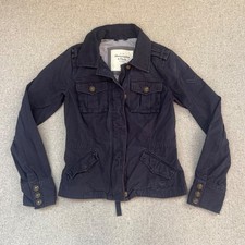 Vintage Abercrombie And Fitch Y2k 2000s Blue Zip Medium Full Zip