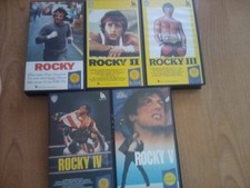 rocky 1- 2 - 3 - 4 - 5 vhs warner bros gli scudi
