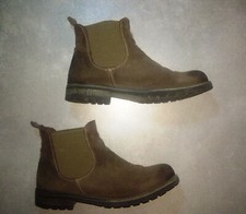 Stivaletti nabuk beige con elastico