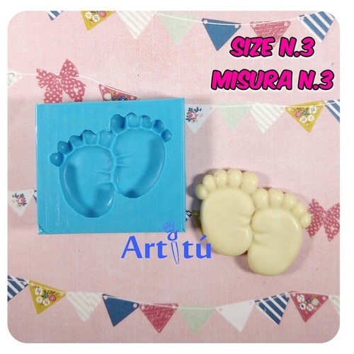 Stampo silicone piedini - silicone,