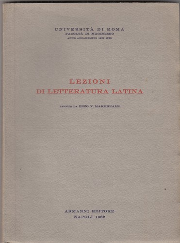 Lezioni letteratura latina - di,