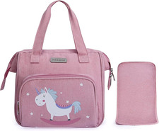 Unicorno Baby Doll Borsa Fasciatoio Con Bambola Cambiare Pad Trasportare Accesso