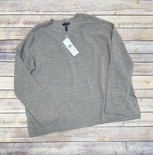 EILEEN FISHER Women’s Pullover Crewneck Wool Sweater-Dove Size S